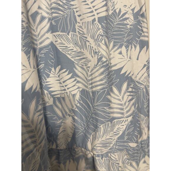 No Boundaries 1XL Dress Cami Blue Floral Smocked Tie Shoulders Mini Botanical - Picture 3 of 8